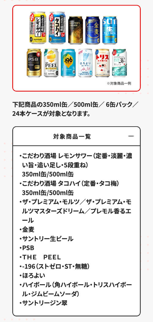 サントリー 対象商品