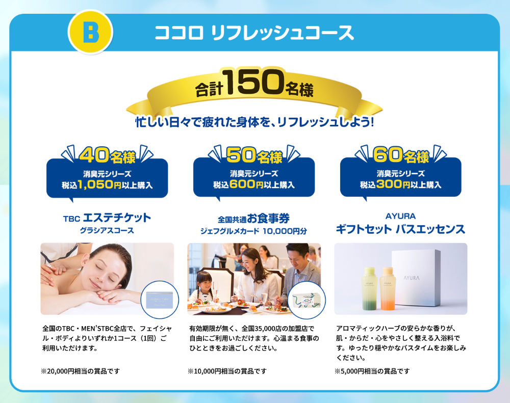 TBCエステチケットなど