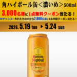 角ハイボール 濃いめ 500ml NewDays 無料クーポンが当たるアプリキャンペーン