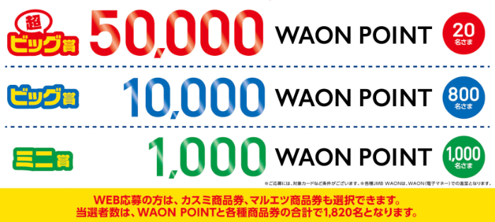 WAON POINT 最大5万円分