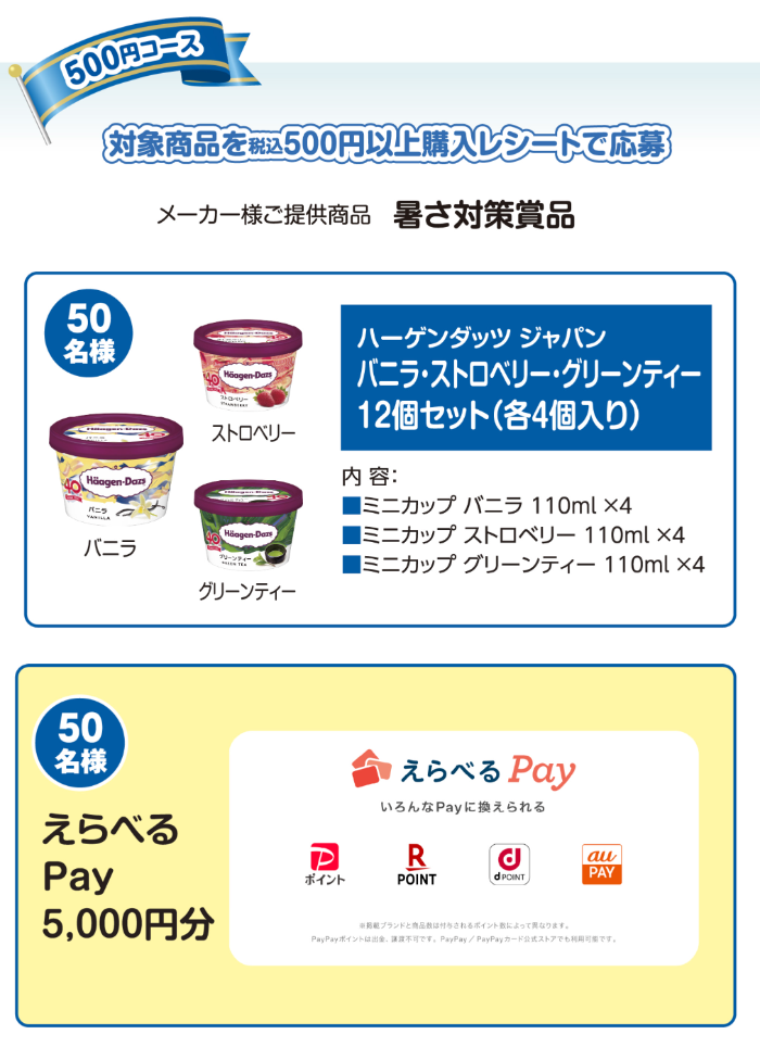 ハーゲンダッツ、えらべるPay