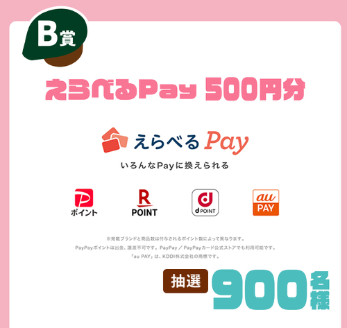えらべるPay500円分