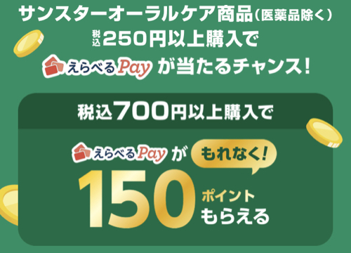 えらべるPay最大5,000ポイント