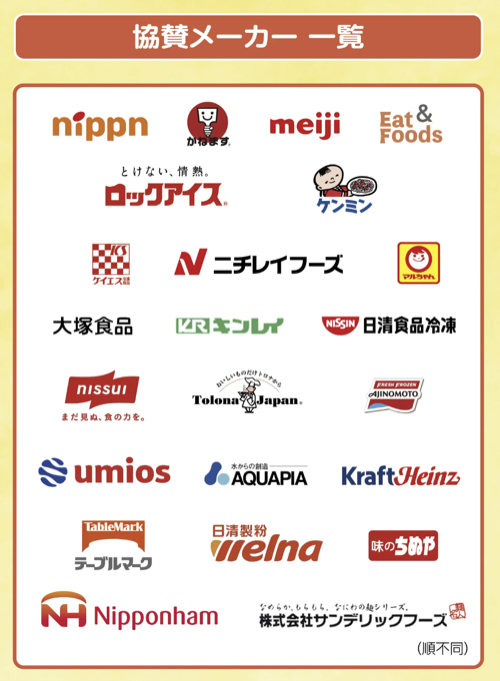 協賛メーカー一覧