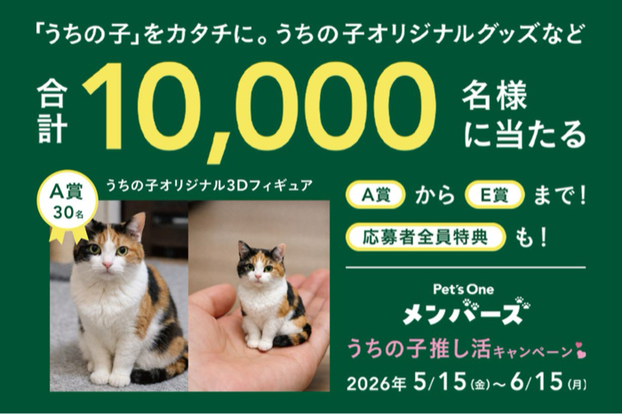 うちの子オリジナル3Dフィギアなどが当たるキャンペーン