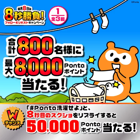 Pontaポイント最大5万円分が当たるXキャンペーン