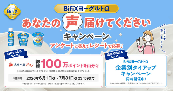 江崎グリコ BifiXヨーグルトα あなたの声届けてくださいキャンペーン