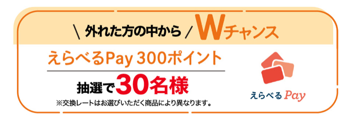 フルーツカタログギフト、健康カタログギフト、えらべるPay300ポイント３