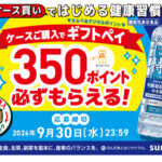 サントリー 特水 ケース買いではじめる健康習慣!キャンペーン