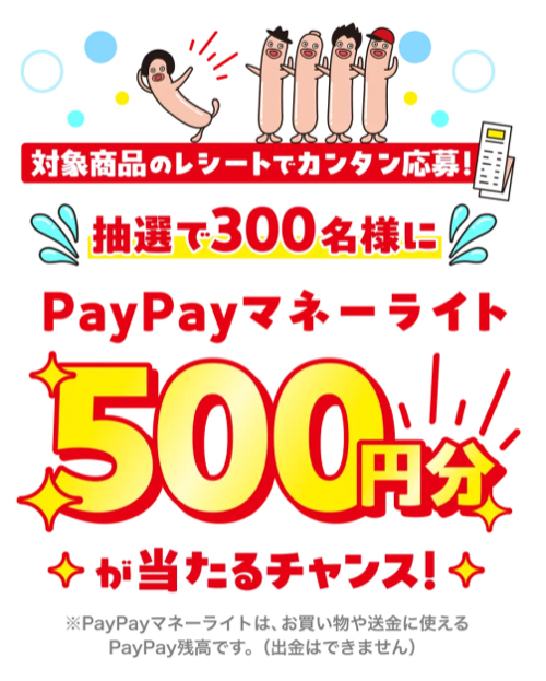 PayPayマネーライト 500円分
