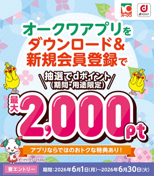 dポイント最大2,000円分が当たるキャンペーン