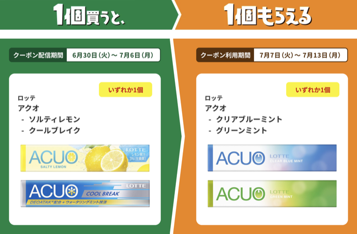 ファミペイ 1個買うと、1個もらえる（7/6・7/13まで）