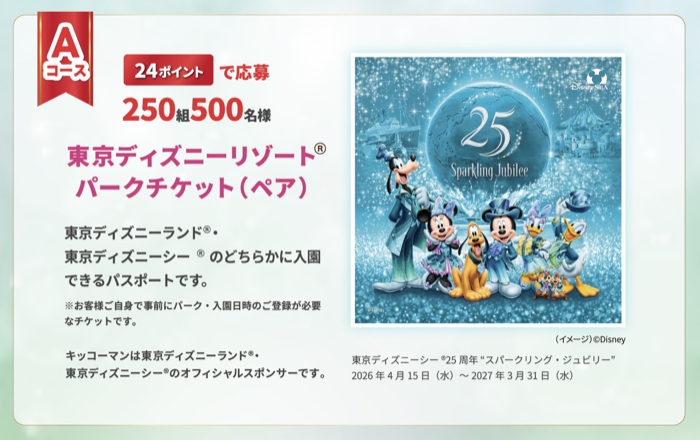 東京ディズニーリゾート パークチケット、JCBギフトカード1万円分など１