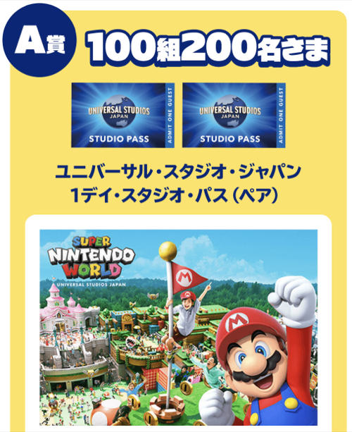 ユニバーサル・スタジオ・ジャパン 1デイ・スタジオ・パス（ペア）など１