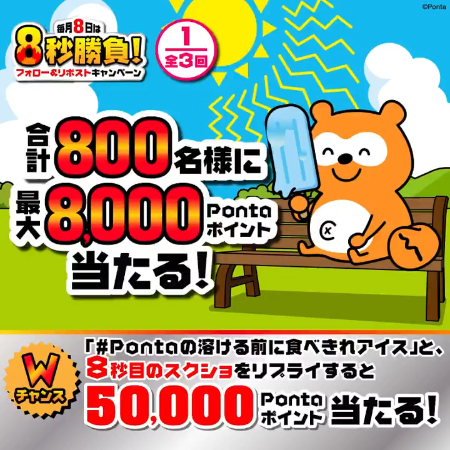 Pontaポイント最大5万ポイントが当たるXキャンペーン