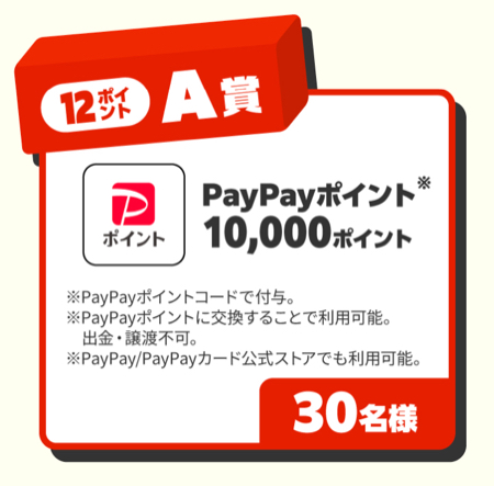 PayPayポイント最大1万円分、ディズニーグッズセット１