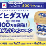 森永乳業 ビヒダスＷ 累計出荷数量 100万個突破！ありがとうキャンペーン