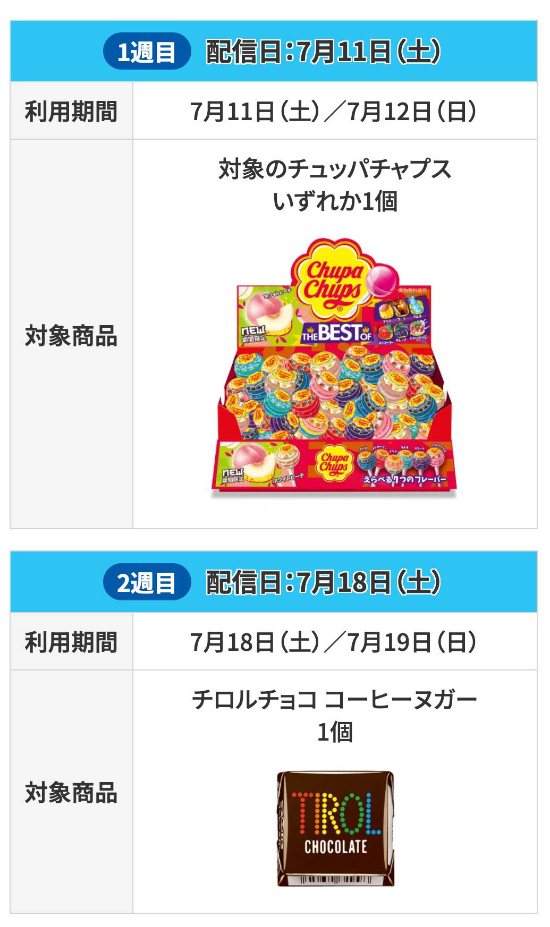 終了した無料クーポン