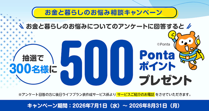 Pontaポイント500円分が当たるキャンペーン