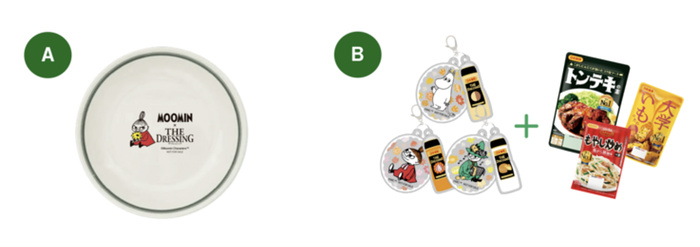 リトルミイのお皿、ムーミン アクリルキーホルダー+日本食研商品3品