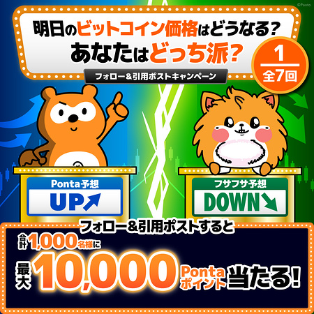 Pontaポイント最大1万円分がその場で当たるXキャンペーン