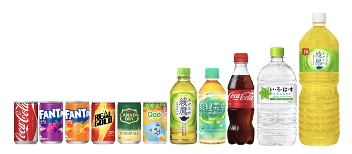 コカコーラminiサイズ、1.25Lボトルなど